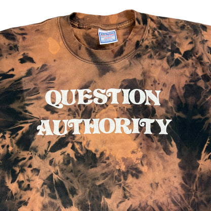 Vintage 90s QUESTION AUTHORITY acid wash tee (XL)