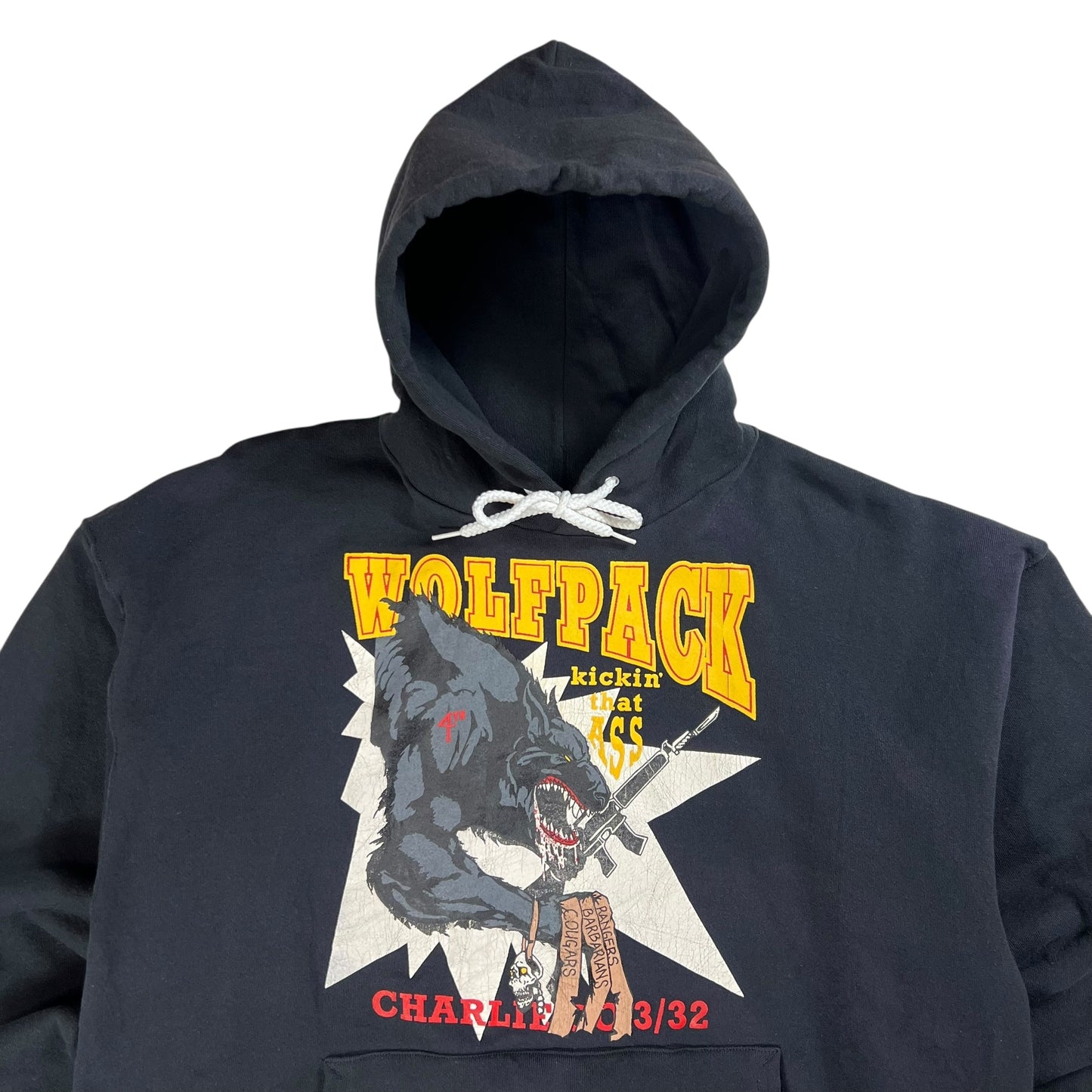 Vintage 90s United States Marines wolf pack hoodie (L)