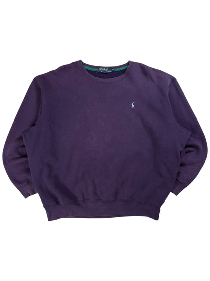 Vintage 90s Polo Ralph Lauren faded purple crewneck (XL)