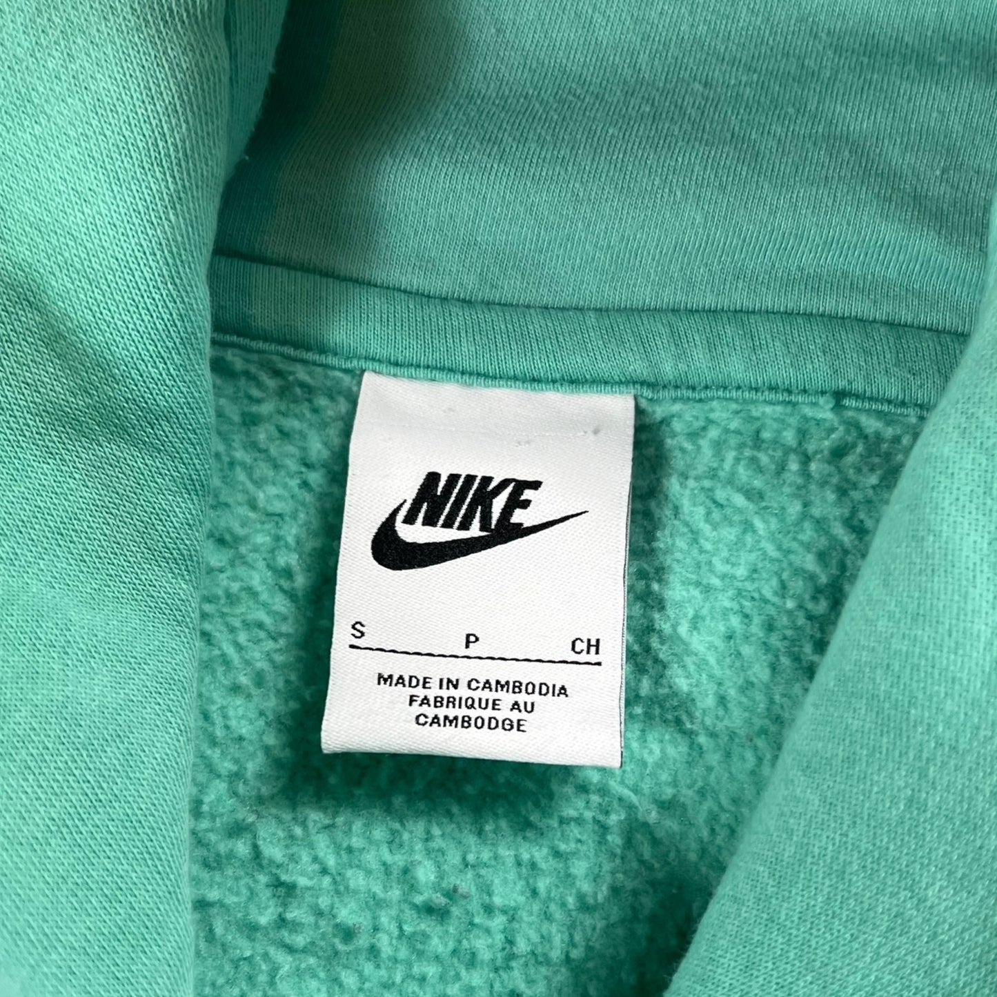 Y2K Nike Center swoosh turquoise hoodie (S/M)