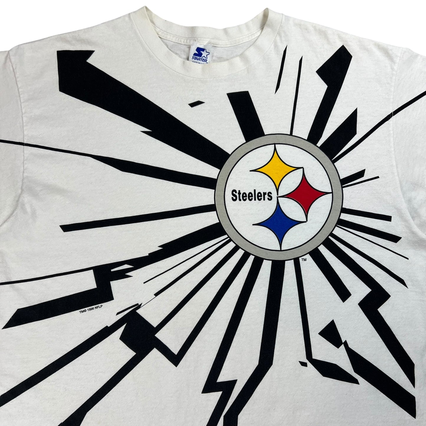 Vintage 1996 Starter Pittsburgh Steelers collision all over print tee (XL)