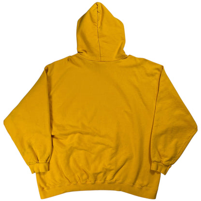 Vintage 90s Nike mini swoosh tonal mustard yellow hoodie (XXL)