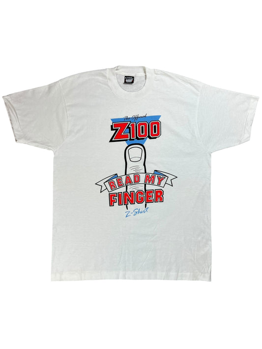 Vintage 90s Z100 Read My Finger Z shirt New York Radio tee (XL)
