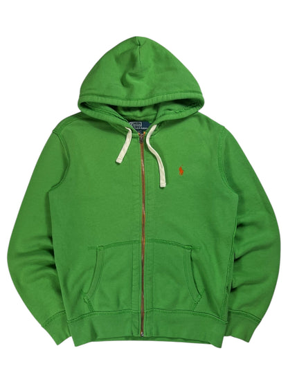 Vintage Y2K Polo Ralph Lauren mini horse green zip up hoodie (S)