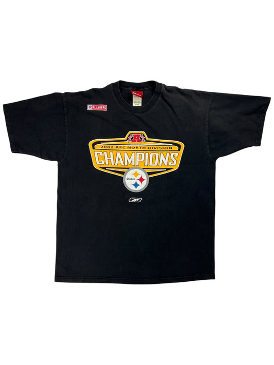 Vintage 2002 Reebok Pittsburgh Steelers AFC North champs tee (XL)