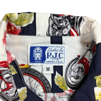 Vintage Y2K RJC Biker Motorcycle Hawaiian shirt (M)