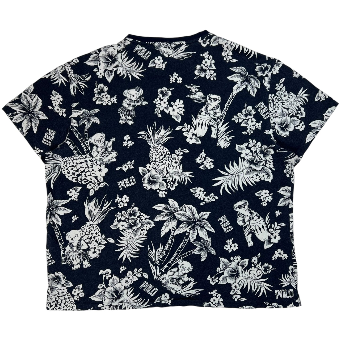 Y2K Polo Ralph Lauren Polo Bear all over print pocket tee (L)