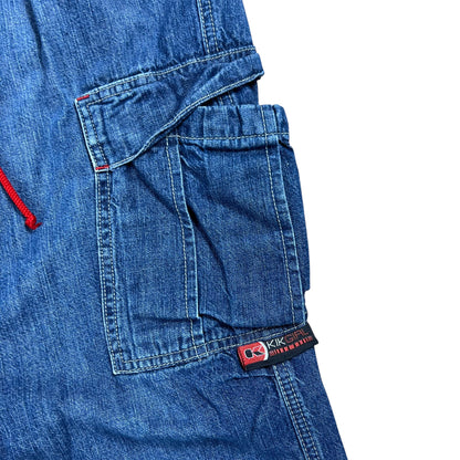 Vintage Y2K KIKGIRL KIKWEAR Baggy women’s denim cargo jeans (L)