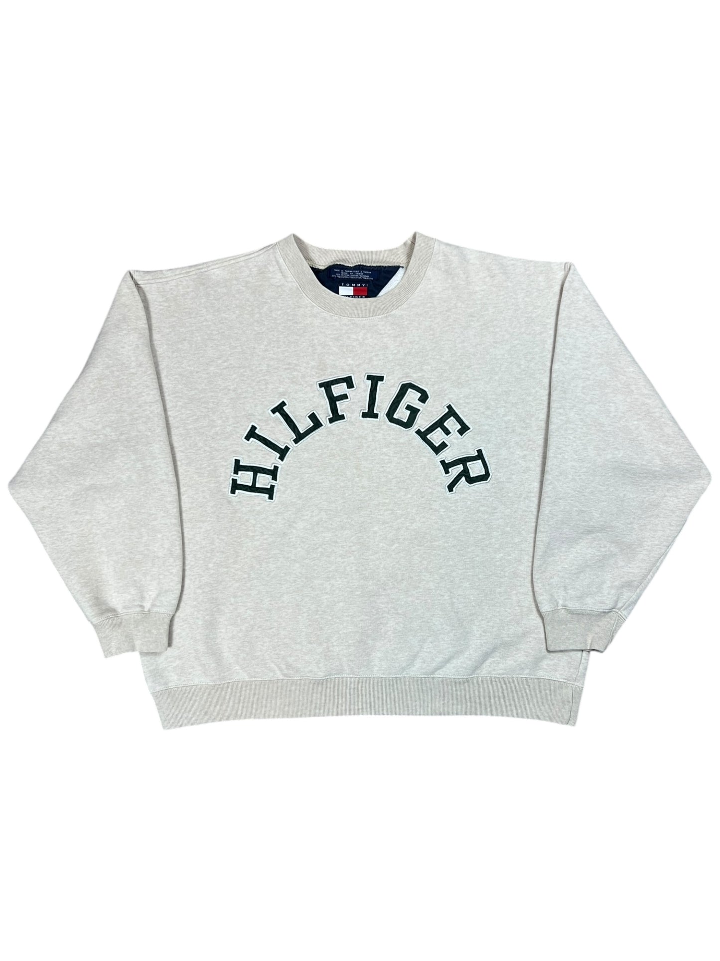 Vintage 90s Tommy Hilfiger Spellout arch crewneck (L)