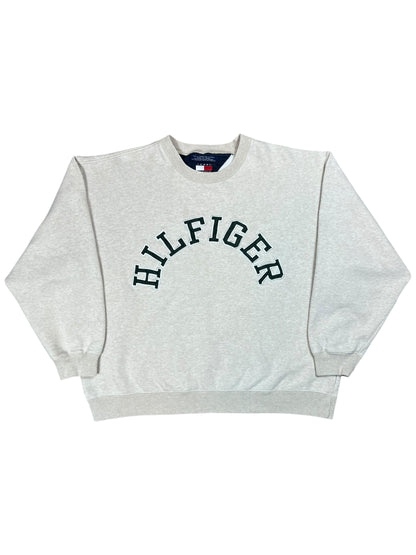 Vintage 90s Tommy Hilfiger Spellout arch crewneck (L)