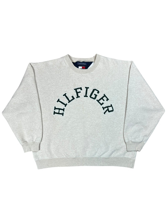 Vintage 90s Tommy Hilfiger Spellout arch crewneck (L)