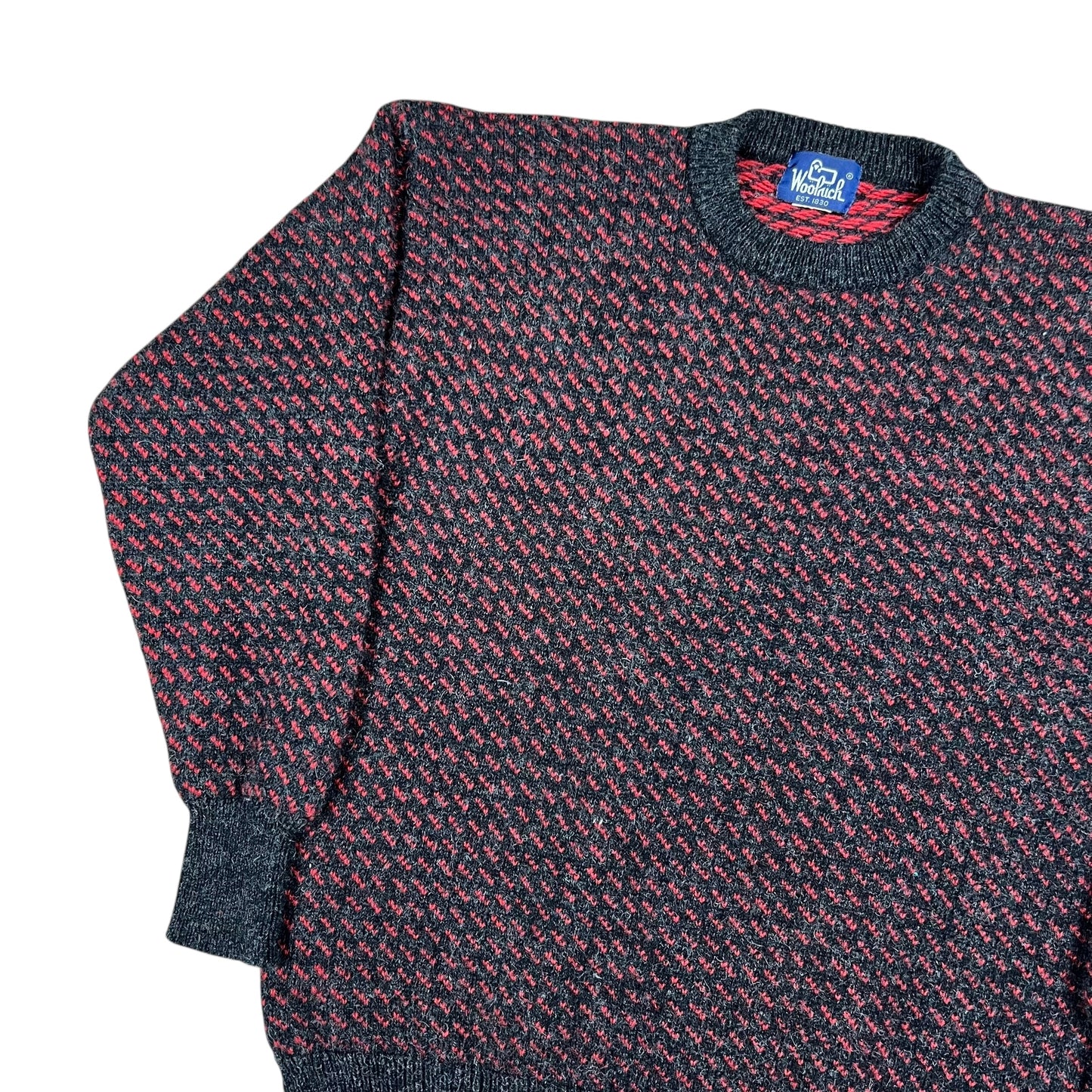 Vintage 80s Woolrich red & black wool sweater (M/L)