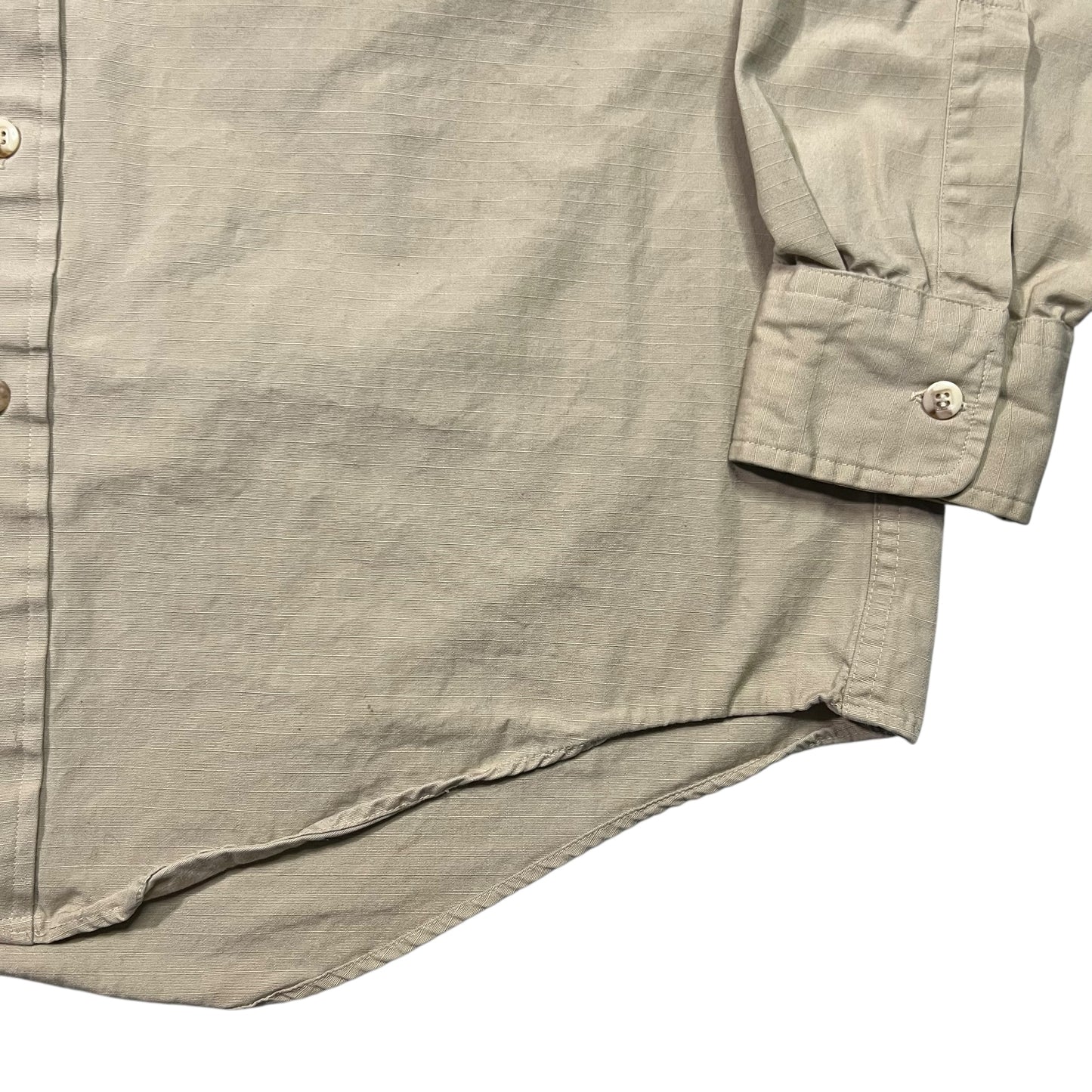 Vintage 80s L.L. Bean tan button up Hunting shirt (L)