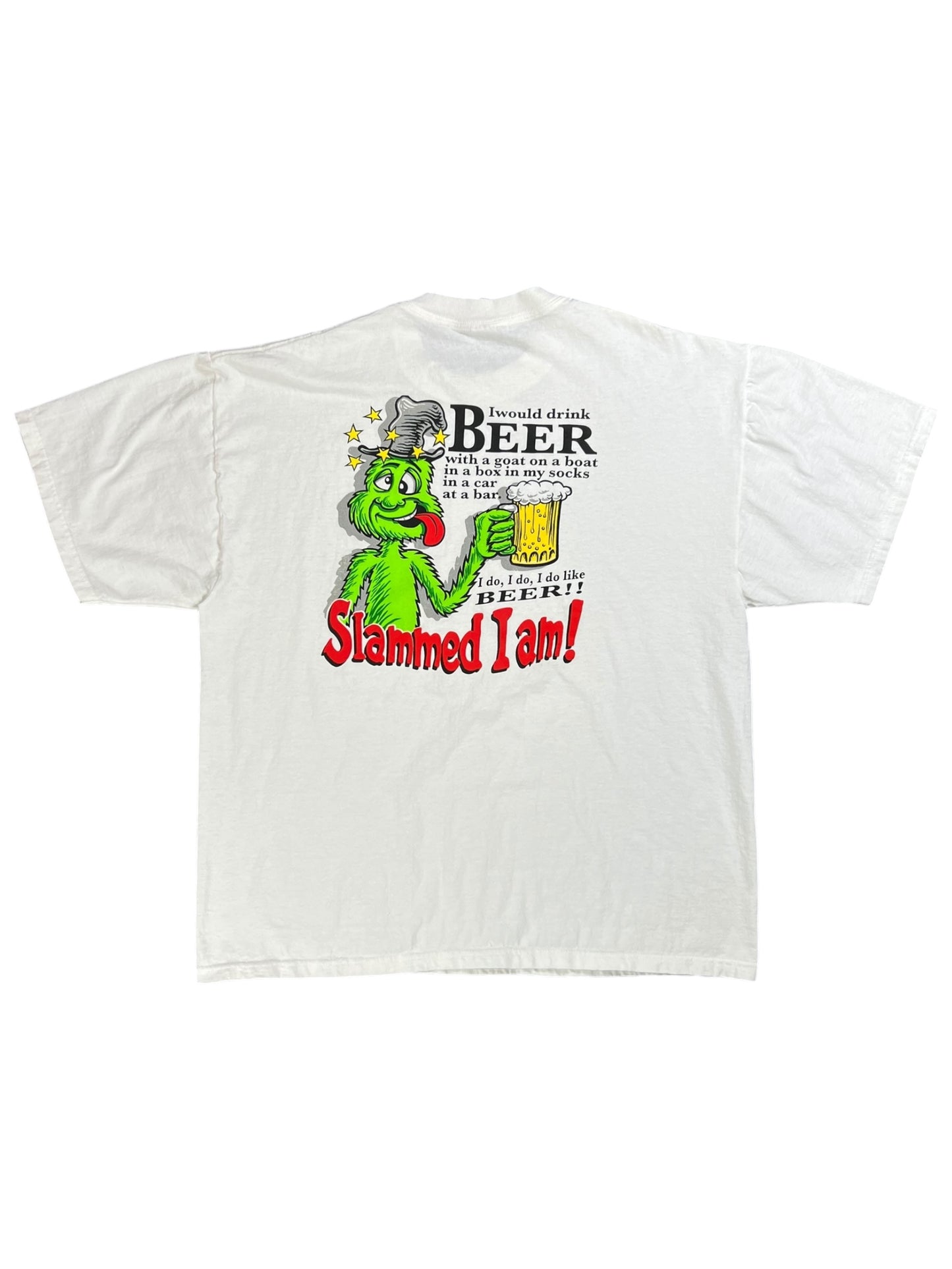 Vintage Y2K Slammed I am! Beer tee (XL)