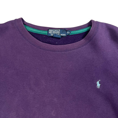 Vintage 90s Polo Ralph Lauren faded purple crewneck (XL)