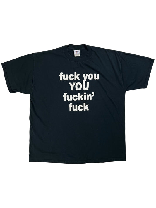 Vintage 90s fuck you YOU fuckin’ fuck tee (XL)