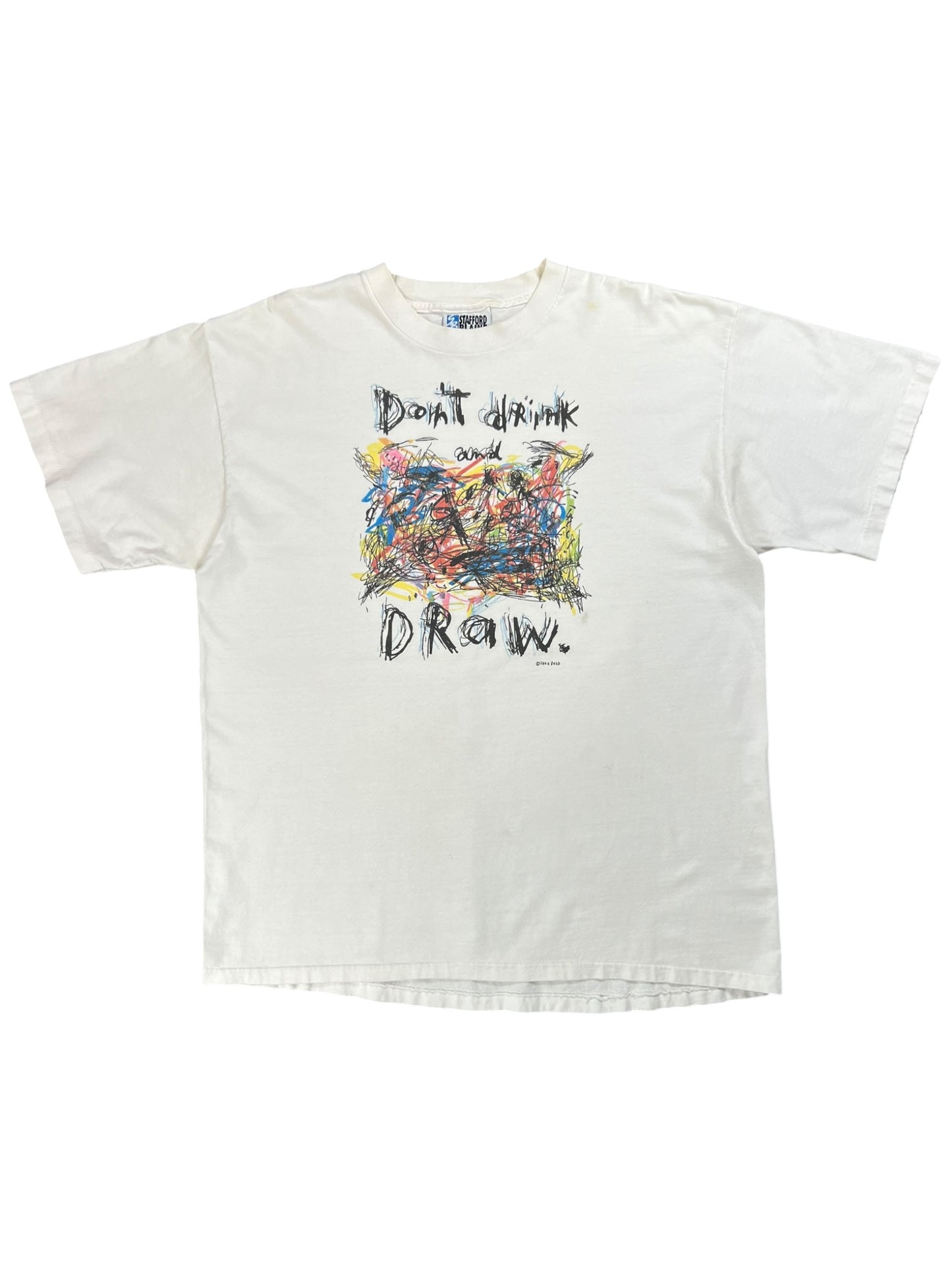 Vintage 90s Don’t Drink and Draw Fred Babb art tee (XL)