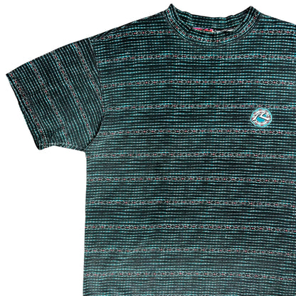 Vintage 90s Rusty Surf wear all over print tee (L)