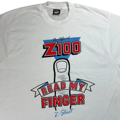 Vintage 90s Z100 Read My Finger Z shirt New York Radio tee (XL)