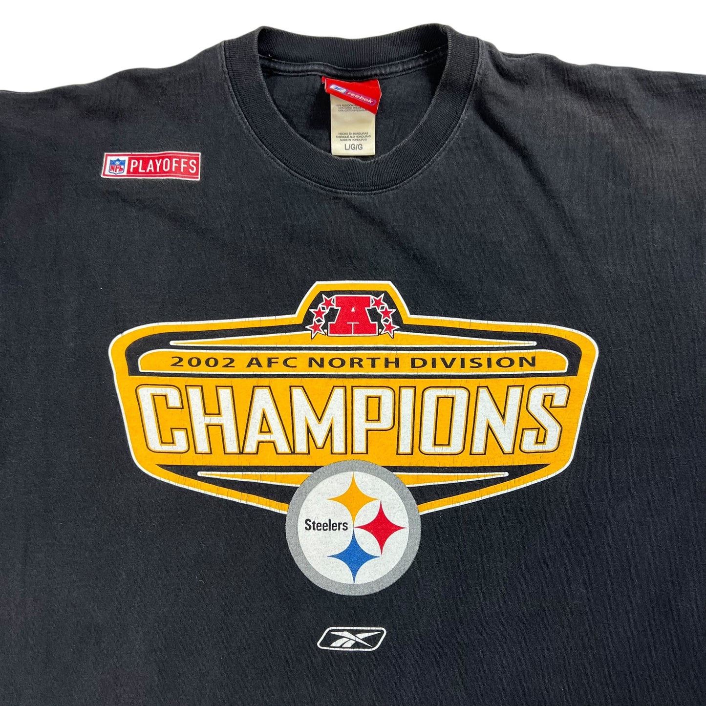 Vintage 2002 Reebok Pittsburgh Steelers AFC North champs tee (XL)