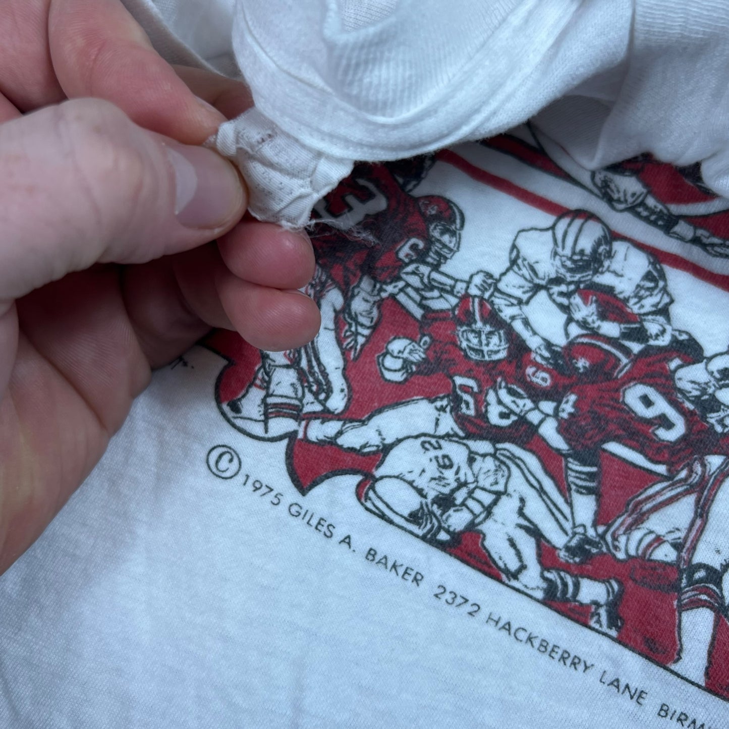 Vintage 1975 University of Alabama Football Crimson Tide Bear Bryant tee (M)