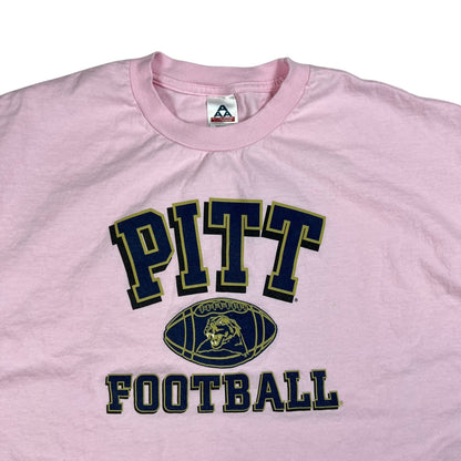 Vintage Y2K Pitt Panthers Football University of Pittsburgh pink tee (XXL)