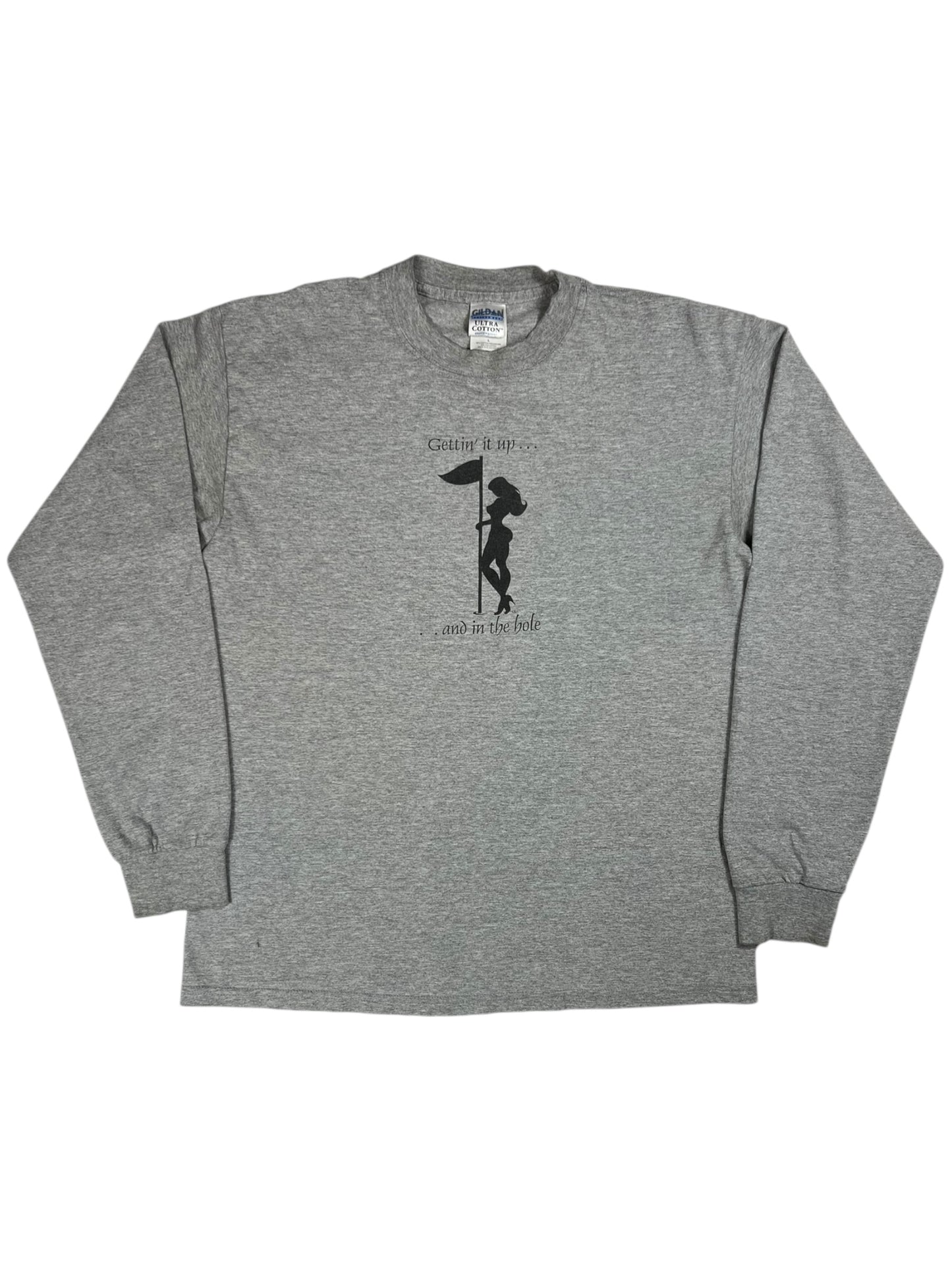 Vintage Y2K Gettin’ it up…and in the hole pinup golf girl long sleeve (L)
