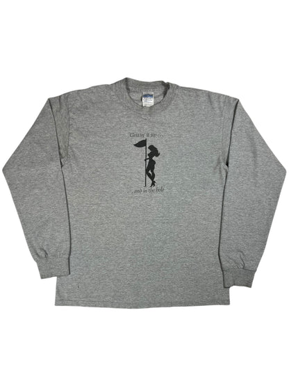 Vintage Y2K Gettin’ it up…and in the hole pinup golf girl long sleeve (L)