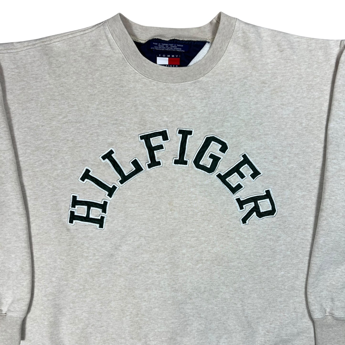 Vintage 90s Tommy Hilfiger Spellout arch crewneck (L)