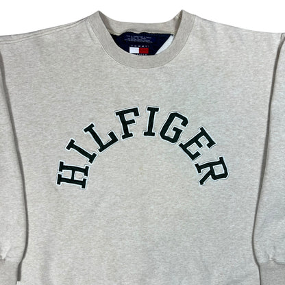 Vintage 90s Tommy Hilfiger Spellout arch crewneck (L)