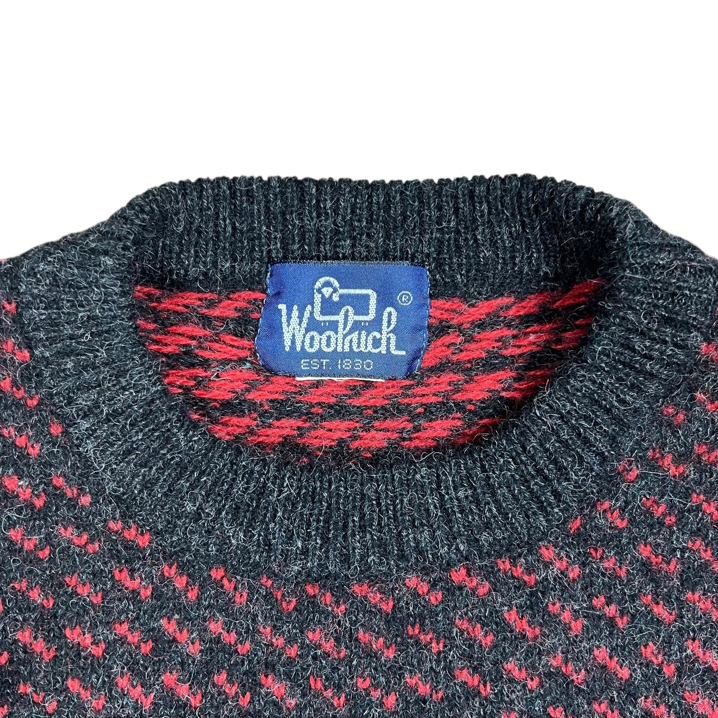 Vintage 80s Woolrich red & black wool sweater (M/L)