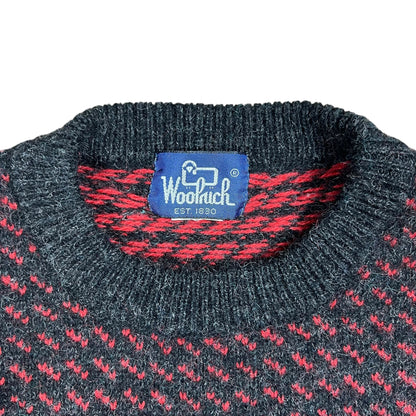 Vintage 80s Woolrich red & black wool sweater (M/L)