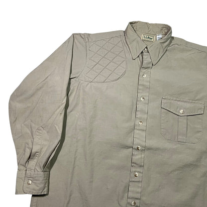 Vintage 80s L.L. Bean tan button up Hunting shirt (L)