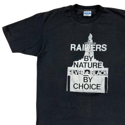 Vintage 90s Los Angeles Raiders by Nature Silver & Black tee (XL)