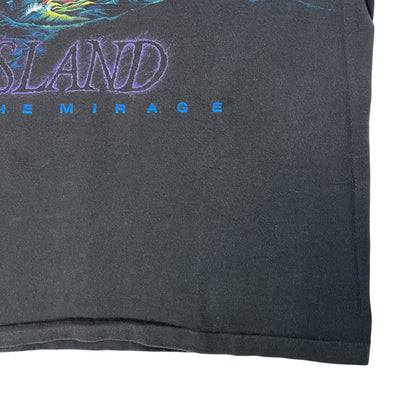 Vintage 90s Habitat Treasure Island Mirage wrap around print tee (L)
