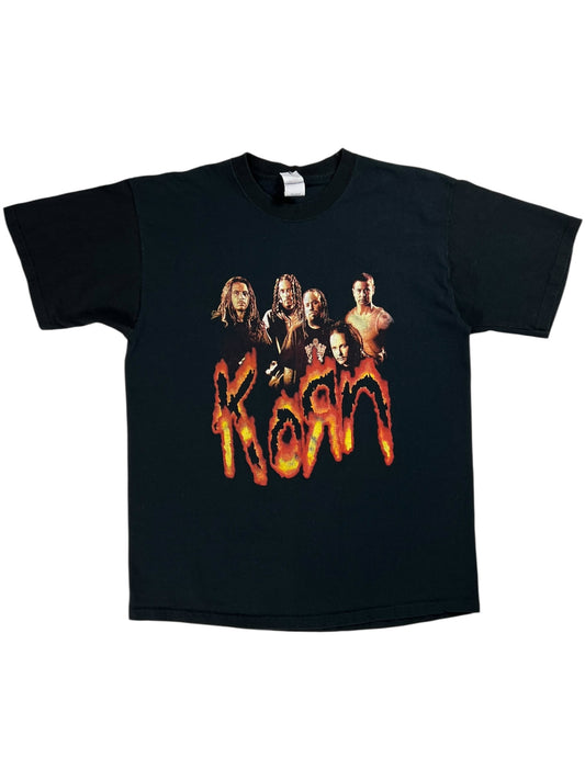 Vintage 2002 Korn Pop Sux! Disturbed Trust Co. band tee (L)
