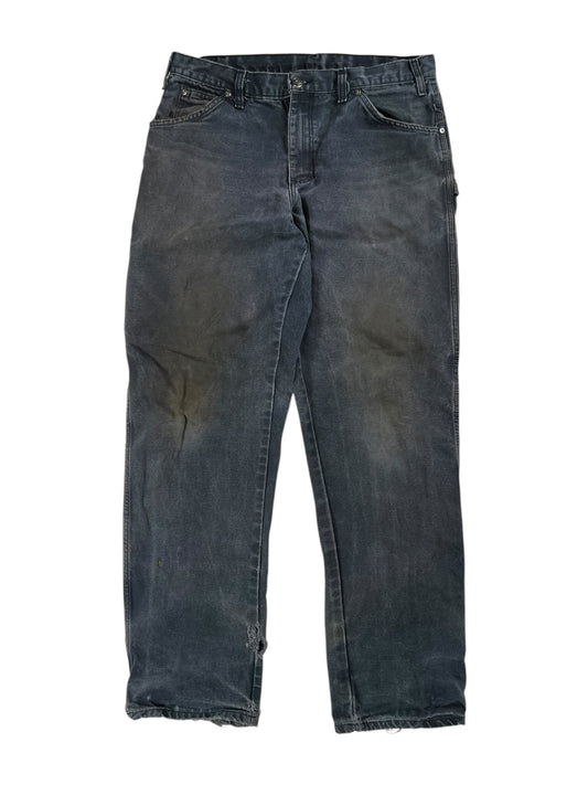 Vintage Y2K Dickies faded distressed black denim jeans (34x32)