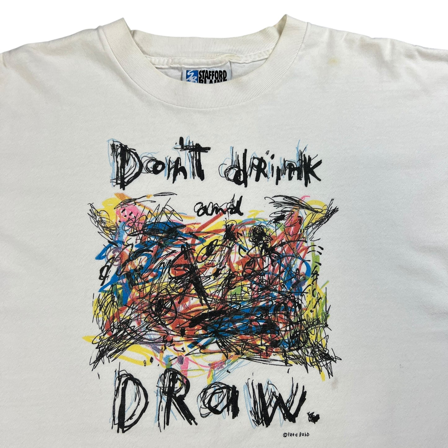 Vintage 90s Don’t Drink and Draw Fred Babb art tee (XL)