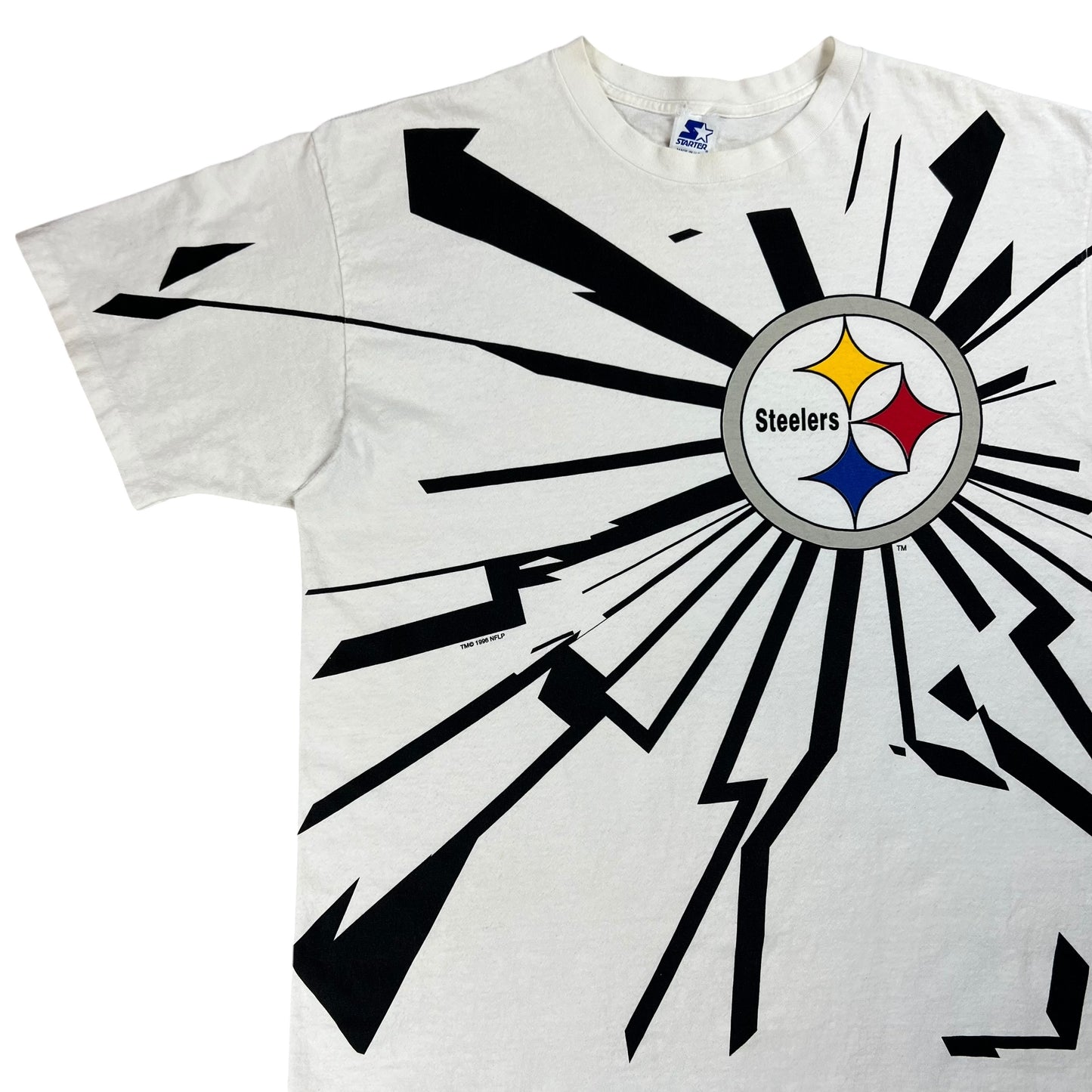 Vintage 1996 Starter Pittsburgh Steelers collision all over print tee (XL)