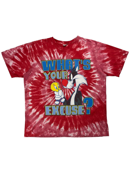 Vintage 90s Looney Tunes Tweety Bird Sylvester tie dye tee (XL)