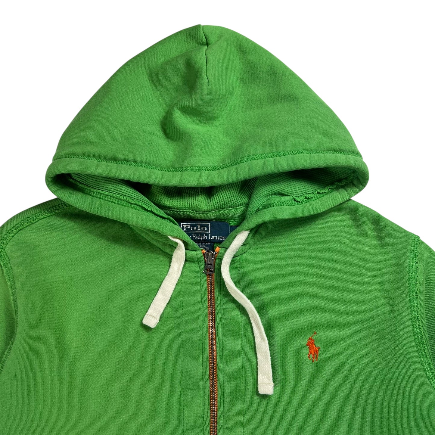 Vintage Y2K Polo Ralph Lauren mini horse green zip up hoodie (S)