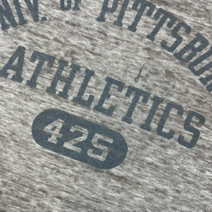 Vintage 80s Champion University of Pittsburgh Pitt Athletics thread bare tee (L)