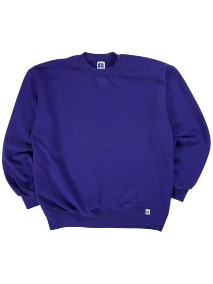 Vintage 90s Russell Athletic blank purple crewneck (L)