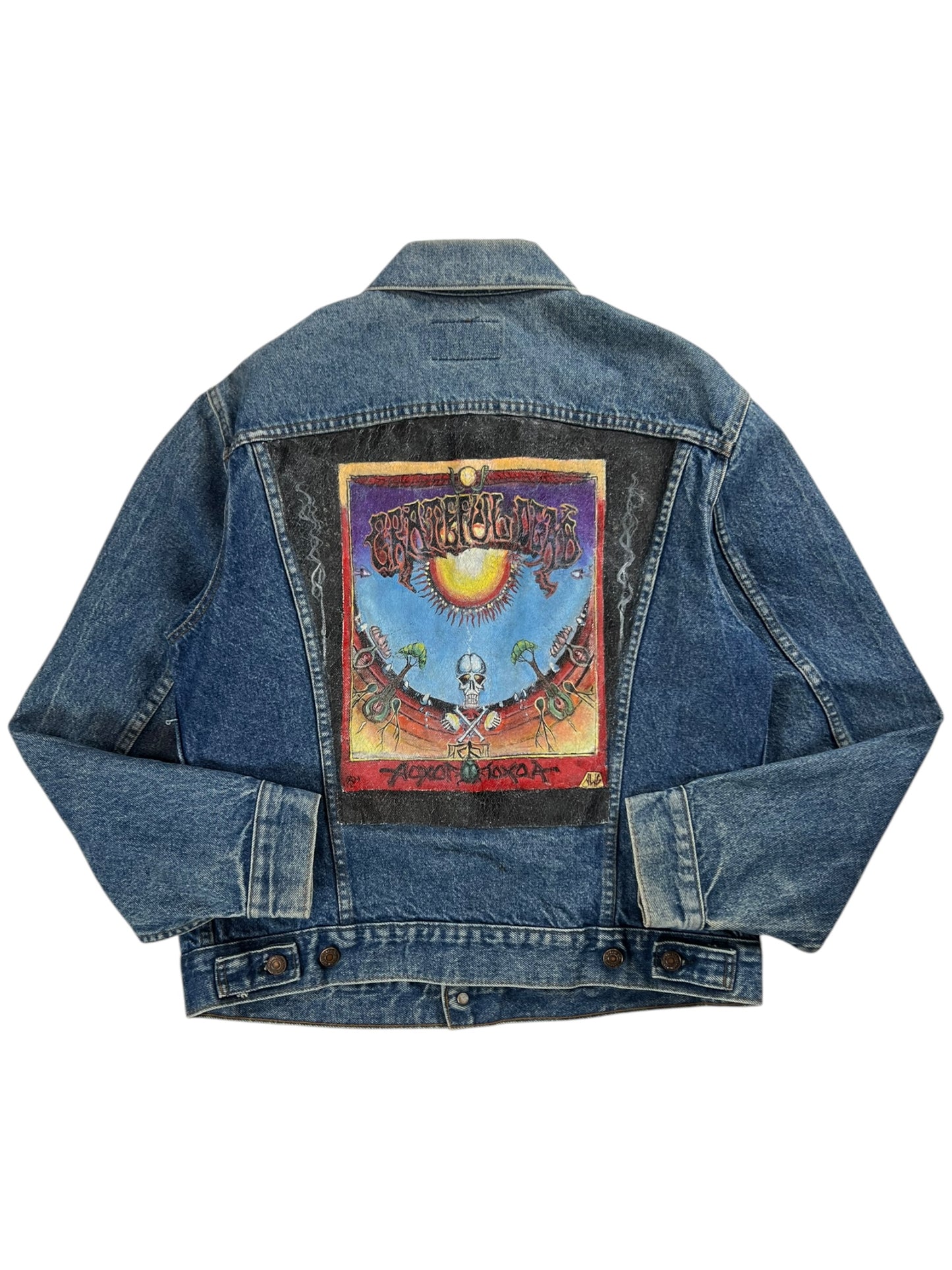 Vintage 80s Levi’s Grateful Dead Aoxomoxoa hand painted denim jacket (M/L)