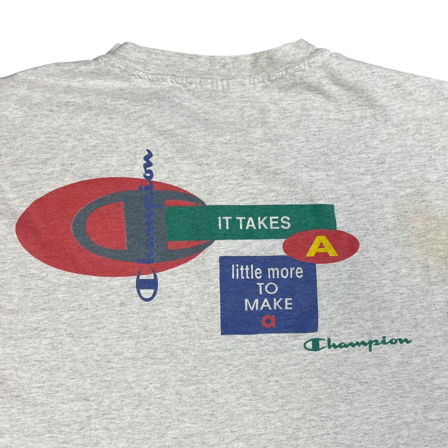 Vintage 90s Champion It Takes A Little More tee (L)