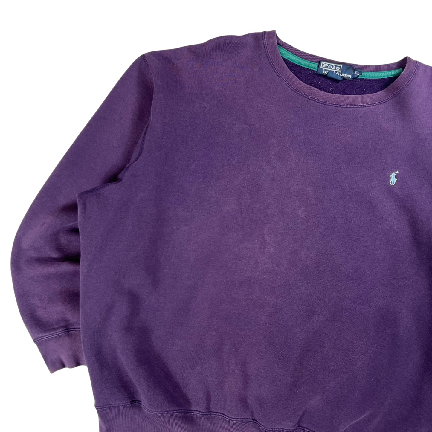 Vintage 90s Polo Ralph Lauren faded purple crewneck (XL)