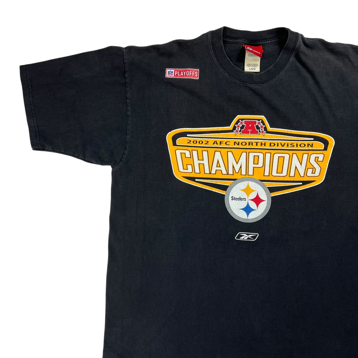 Vintage 2002 Reebok Pittsburgh Steelers AFC North champs tee (XL)
