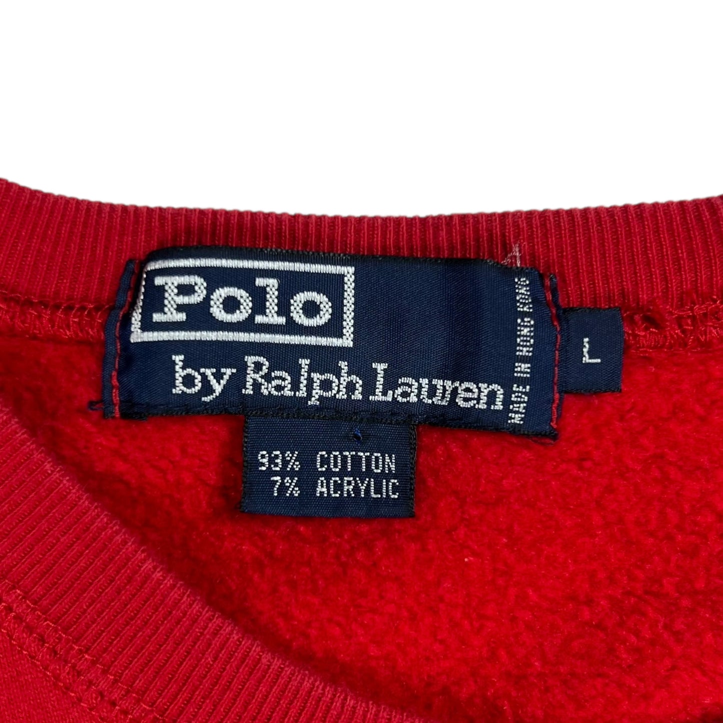 Vintage 90s Polo Ralph Lauren Polo Bear skiing crewneck (L)