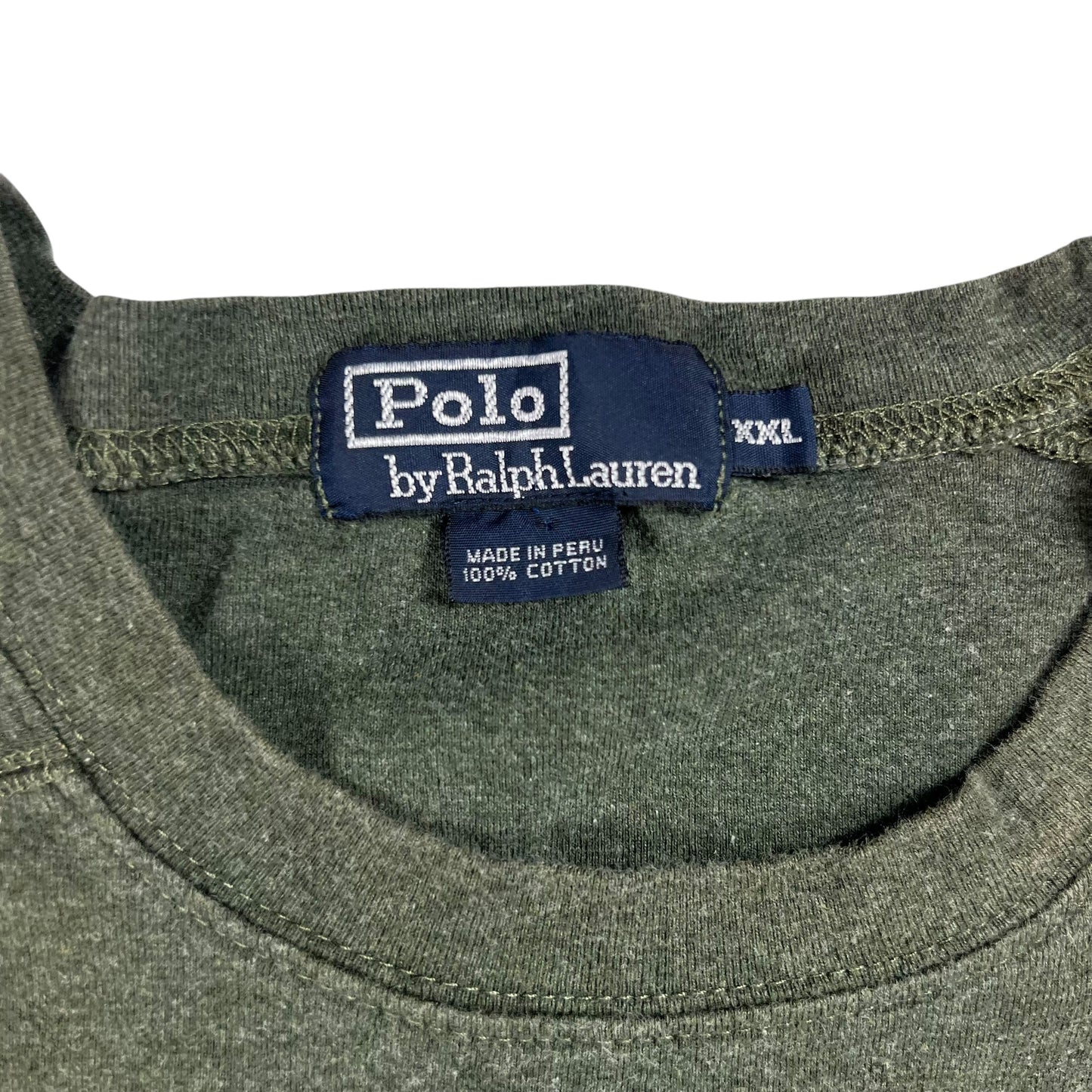 Vintage 90s Polo Ralph Lauren mini horse tonal long sleeve shirt (XL)