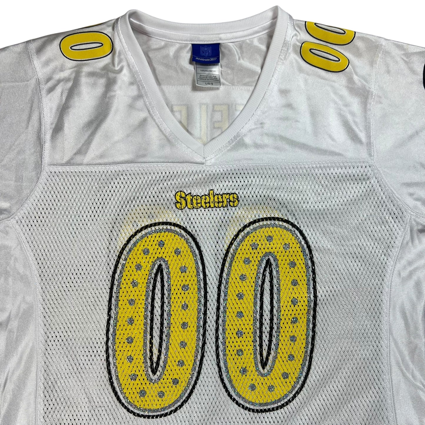 Vintage Y2K Reebok Pittsburgh Steelers femme flash women’s NFL jersey (L)